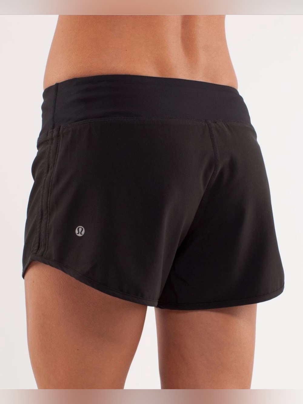 Lululemon Run Switch Back Shorts Reversible Cinch Sides Women’s 6 Black Athletic